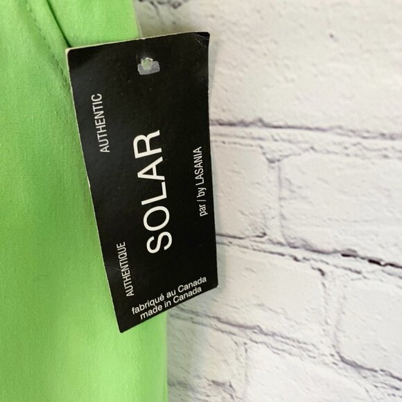 NWT Solar (by Lasania) Lime Green Capri Pants - Sz 14 - Picture 6 of 10
